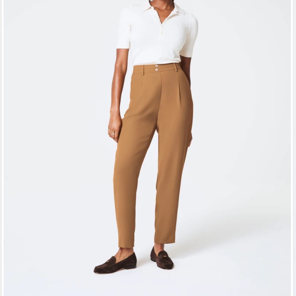 Spanx Carefree Crepe Tapered Ankle Pant, black
